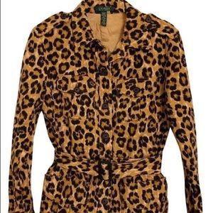 Ralph Lauren Belted Leopard Print Jacket
